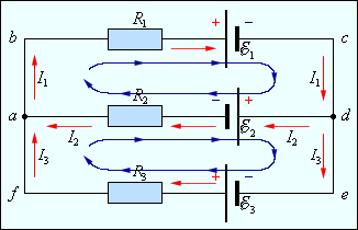 Пример разветвленной электрической цепи