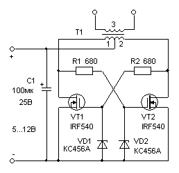 Пример конкретной схемы генератора Роэра